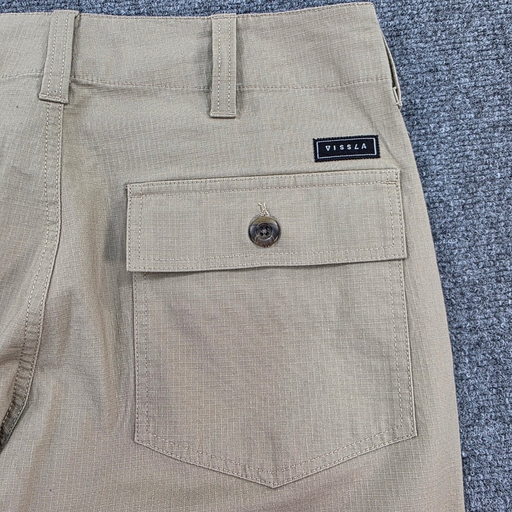 VISSLA Drills Eco Pant Khaki Utility Cargo  Style Men Size 30‎ Ripstop Surf NWT